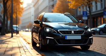 Le design de la Peugeot 308 SW : une réussite pour Peugeot ? Peugeot 308 SW moderne en ville en journée