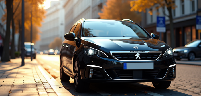 Peugeot 308 SW moderne en ville en journée